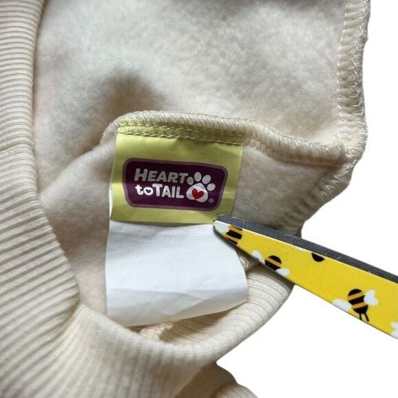 Heart To Tail Dog Cream Short Sleeve Good Vibes Rainbow Pet Sweatshirt  S NWOT - Picture 3 of 6